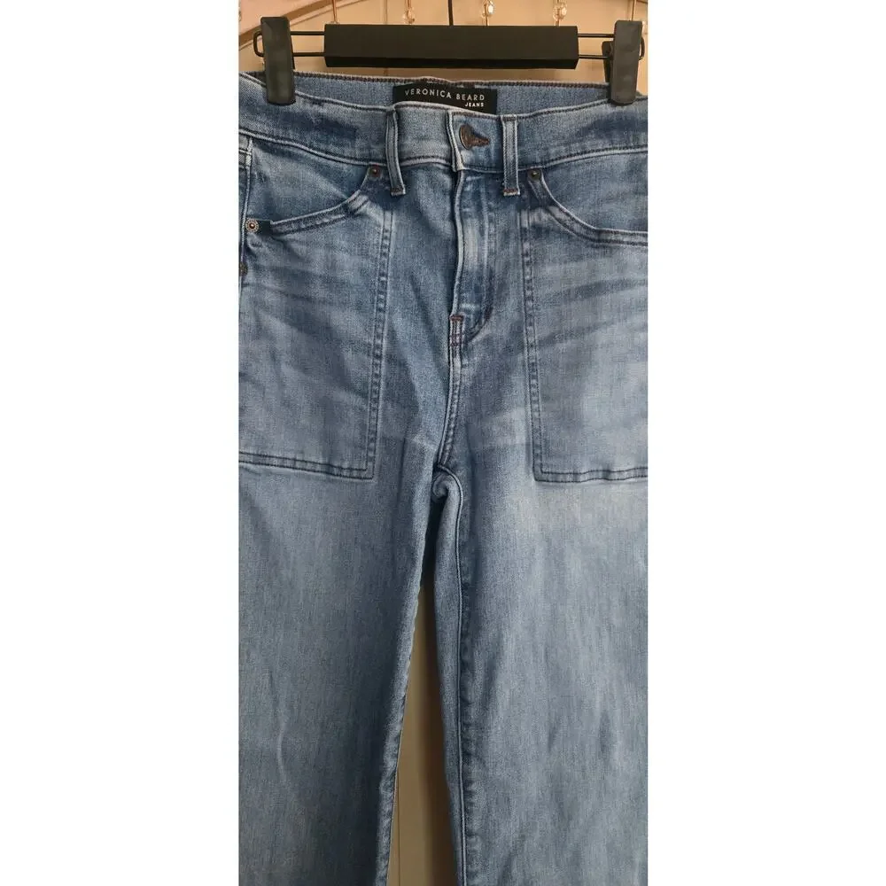 Veronica Beard Crosbie Wide Leg High Rise Ladies Jeans Size 25